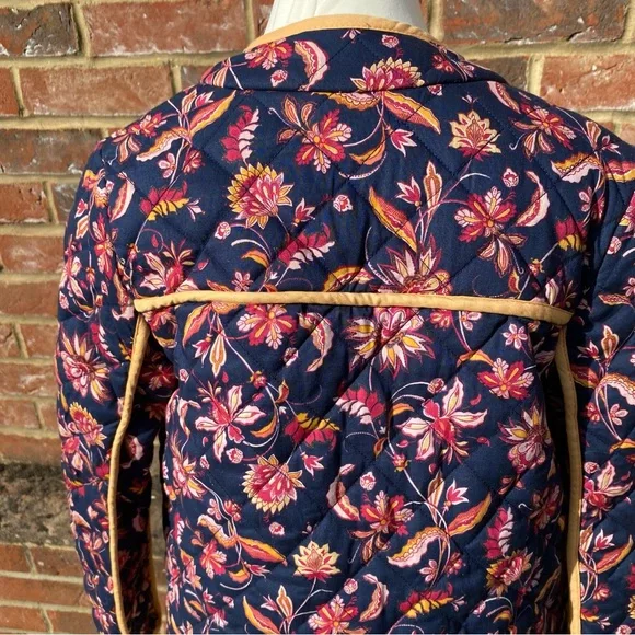 BNWT Thought Size 8 100% Organic Cotton Floral Paisley Print Open Jacket Trim - Picture 11 of 15